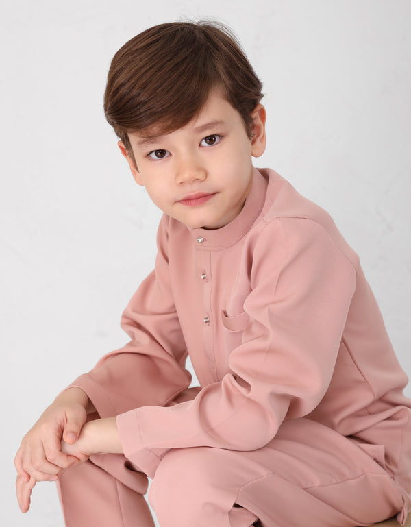 KIDS BAJU MELAYU AQSAD S/FIT (DUSTY PINK)